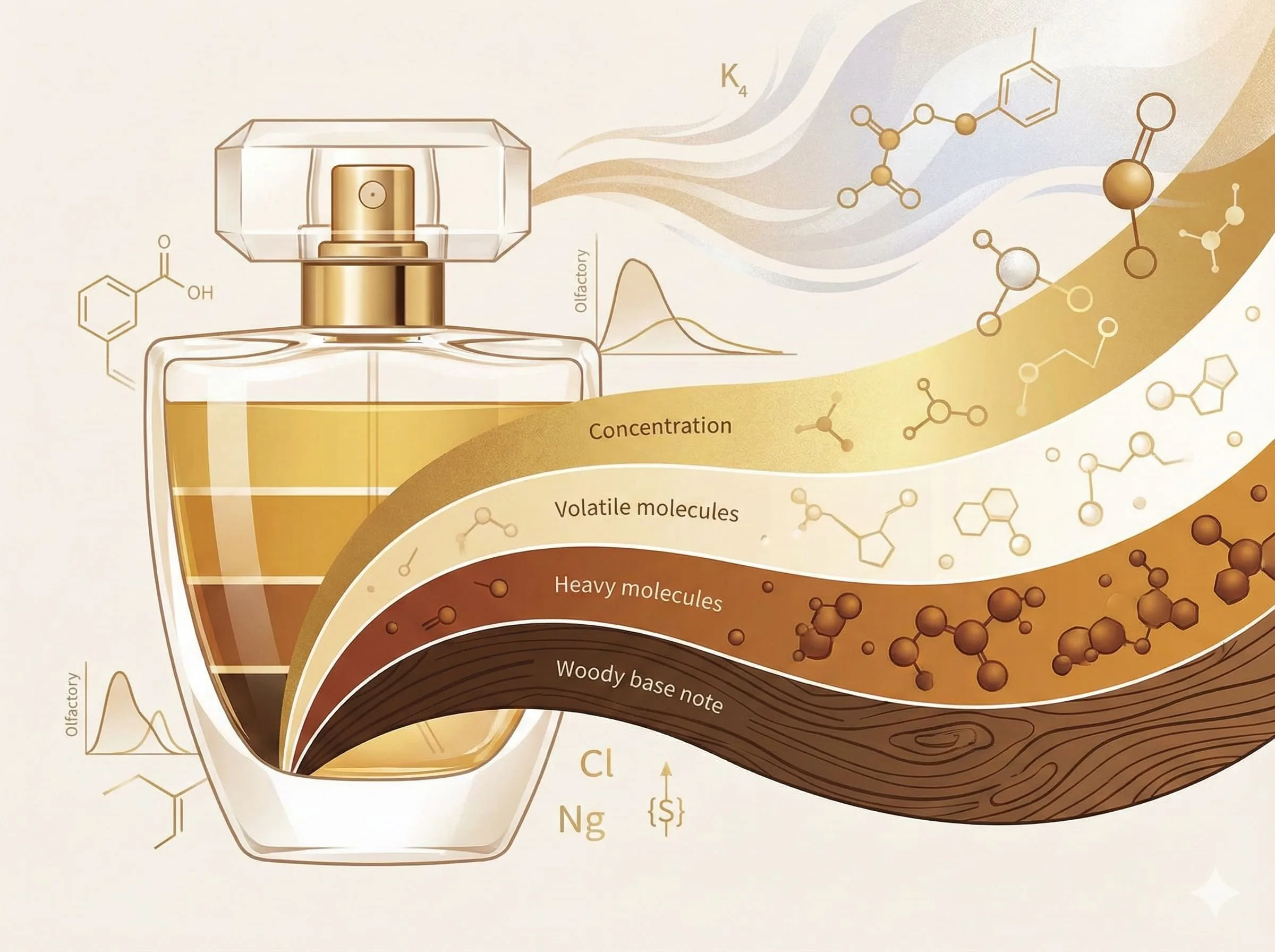 Slide A ciência por trás da longevidade de um perfume